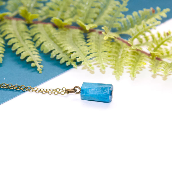 Tiny Blue Apatite Necklace