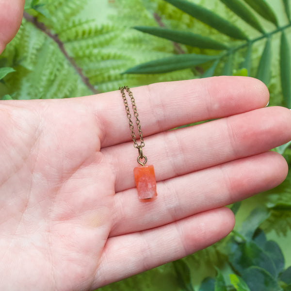 Tiny Carnelian Necklace size