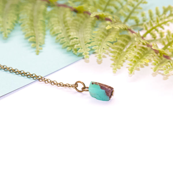 Tiny Chrysoprase Necklace
