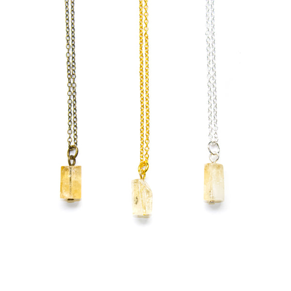 Tiny Citrine Necklace