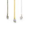 Tiny Raw Labradorite Necklace