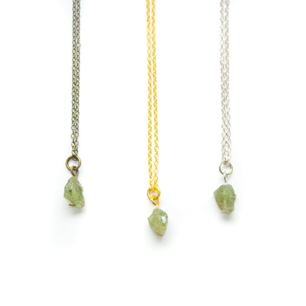 Tiny Peridot Necklace
