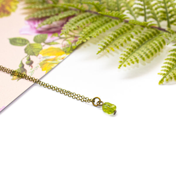 Tiny Peridot Necklace