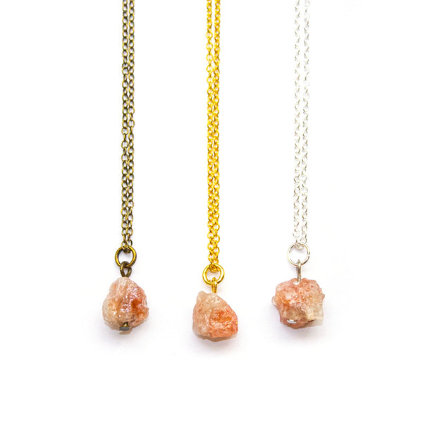 Tiny Sunstone Necklace