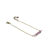 Dainty Amethyst Bar Bracelet