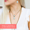 Aquamarine and Lapis Lazuli Drop Necklace