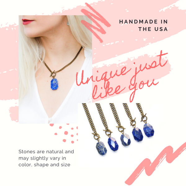 Lapis Lazuli Toggle Necklace