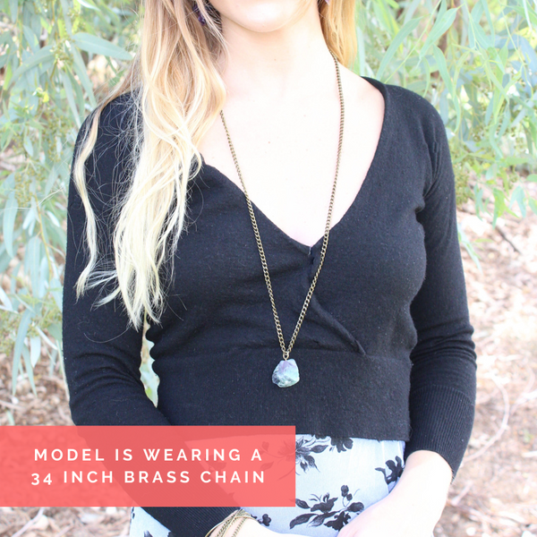 Large Fluorite Necklace - Asteroid Necklace