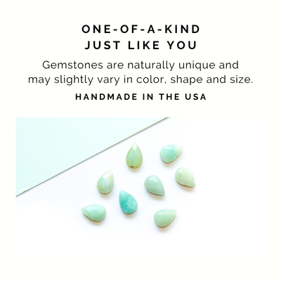 Dainty Amazonite Teardrop Necklace