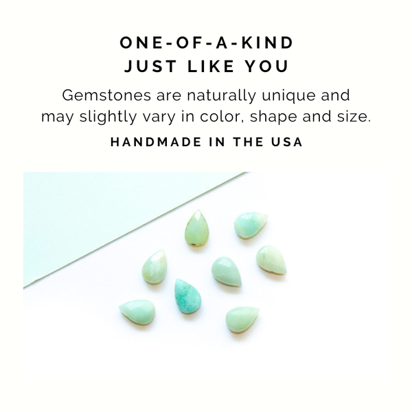 Dainty Amazonite Teardrop Necklace