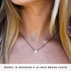 Dainty Rainbow Moonstone Necklace - Star