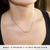 Peridot Necklace - Bar