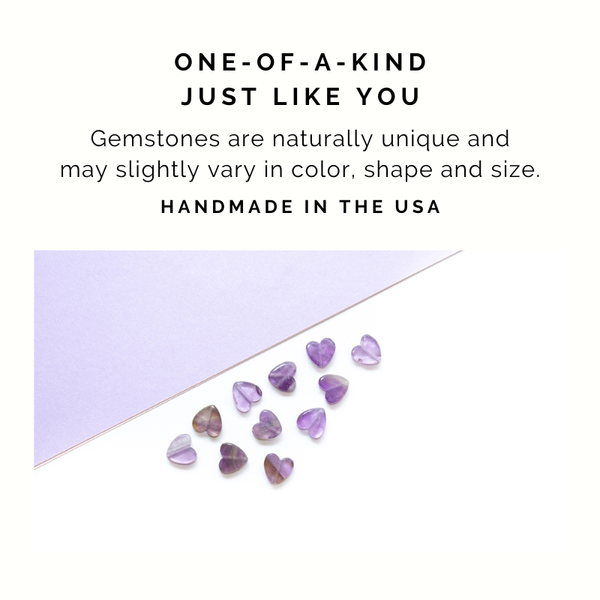 Dainty Amethyst Heart Necklace
