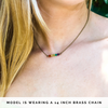 Dainty Rainbow Bar Necklace