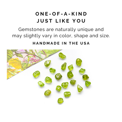 Peridot Necklace - Tiny Pebble