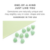 Dainty Green Aventurine Heart Earrings