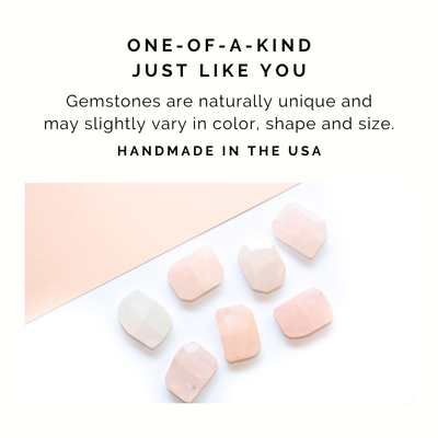 Rose Quartz Rectangle Toggle Necklace