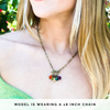 Rainbow Pebble Toggle Necklace