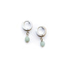 Amazonite Huggie Hoop Earrings