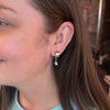 Amazonite Huggie Hoop Earrings