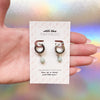 Amazonite Huggie Hoop Earrings