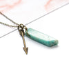 Amazonite Mini Slab and Arrow Necklace