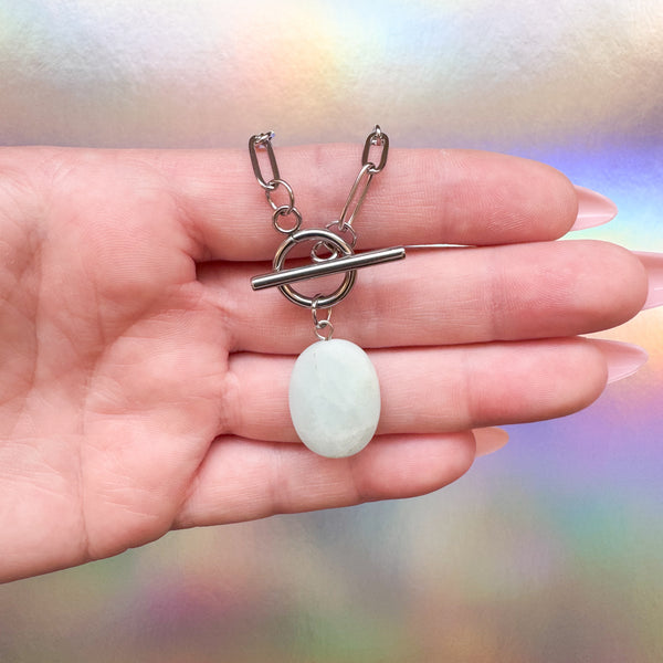 Amazonite Oval Toggle Necklace
