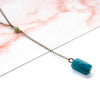 Amazonite and Apatite Y Necklace