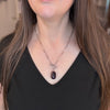 Amethyst Barrel Toggle Necklace