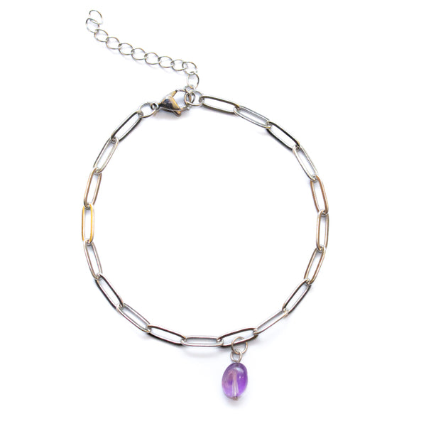 Amethyst Chain Anklet