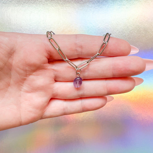 Amethyst Chain Anklet