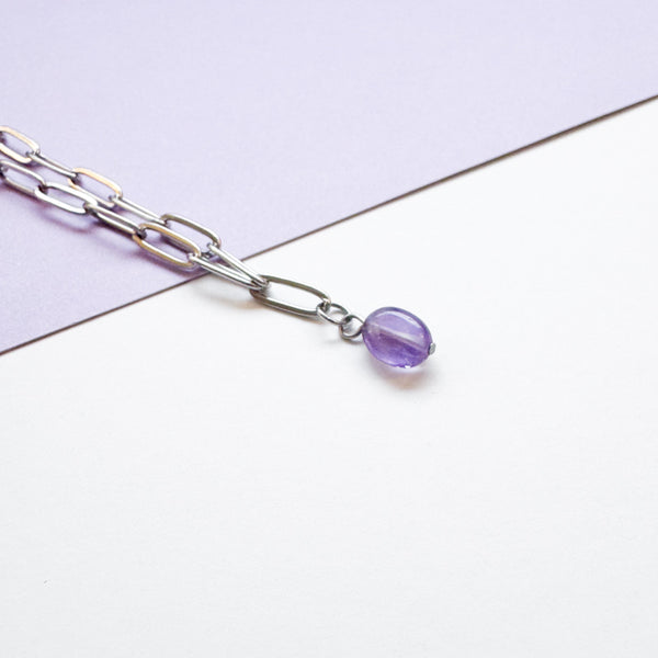 Amethyst Chain Anklet