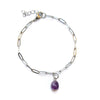Amethyst Chain Bracelet