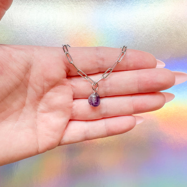Amethyst Chain Bracelet