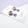 Amethyst Huggie Hoop Earrings