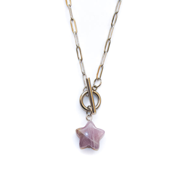 Amethyst Star Toggle Necklace