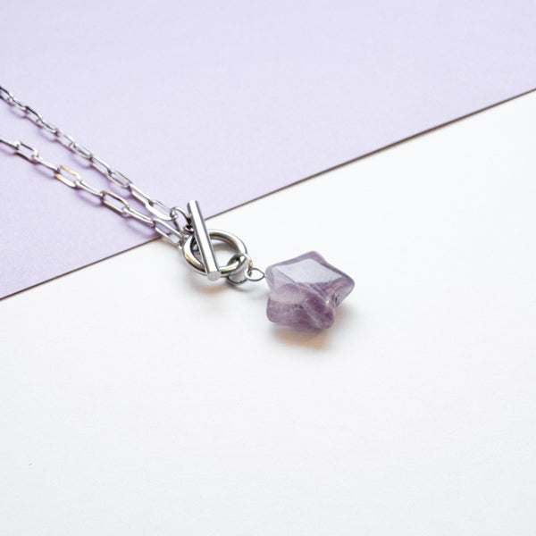 Amethyst Star Toggle Necklace