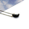 Black Onyx Necklace - Moon