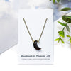 Black Onyx Necklace - Moon