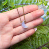 Blue Lace Agate Moon Jewelry