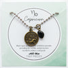 Capricorn & Black Agate Charm Necklace