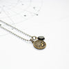 Capricorn & Black Agate Charm Necklace