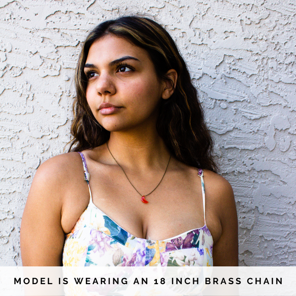 Carnelian Necklace on Model