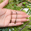 Chain & Tiger's Eye Column Drop Earrings