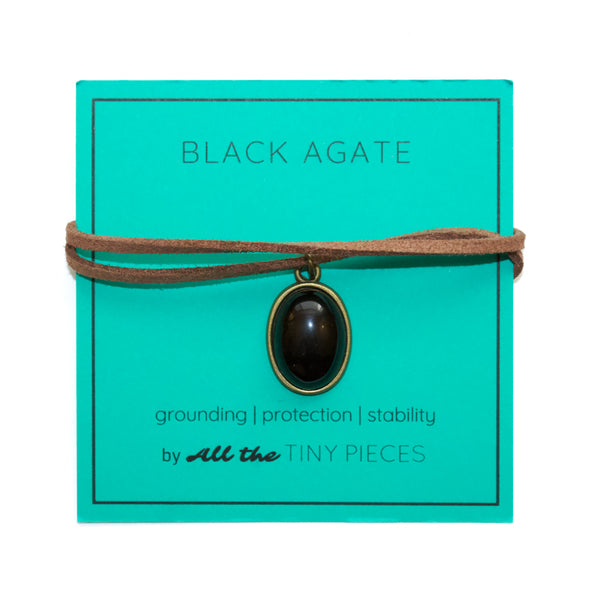 Black Agate Gemstone Choker