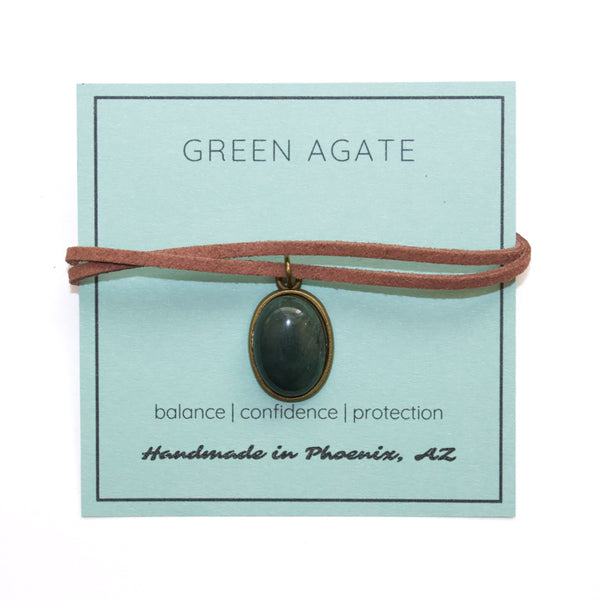 Green Agate Gemstone Choker