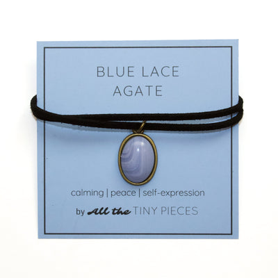 Blue Lace Agate Gemstone Choker