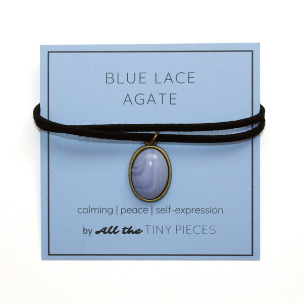 Blue Lace Agate Gemstone Choker