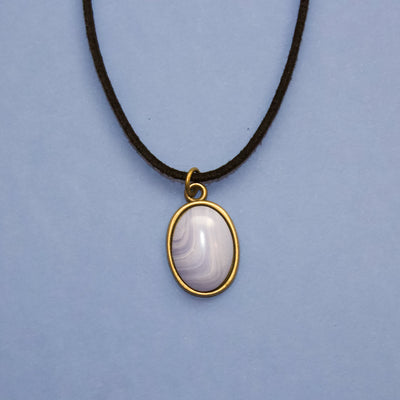 Blue Lace Agate Gemstone Choker