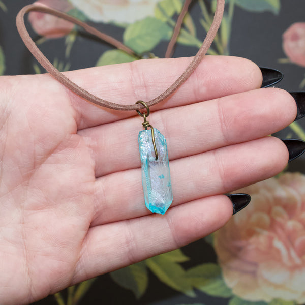 Aqua Aura Quartz Choker